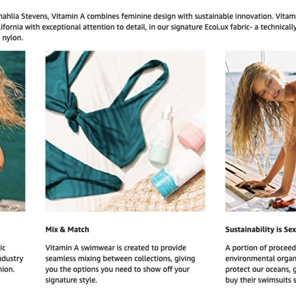 Vitamin A Swimwear Tulum Bottom in Marin Stripe L - Picture 5 of 10